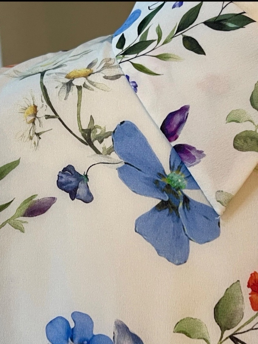 Alice + Olivia Willa Silk Floral Blouse In Twisting Vines White NWT Sz XL - Picture 11 of 15